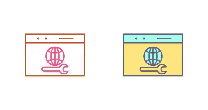 Unique Web Support Icon Design vector