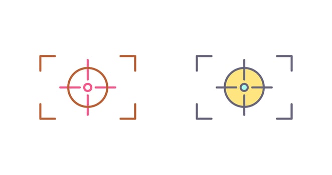 Unique Focus Horizontal Icon Design vector