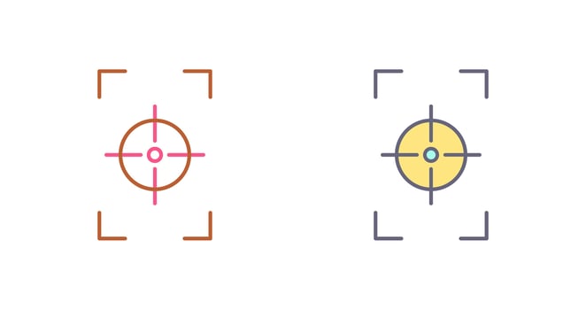 Unique Focus Vertical Icon Design vector