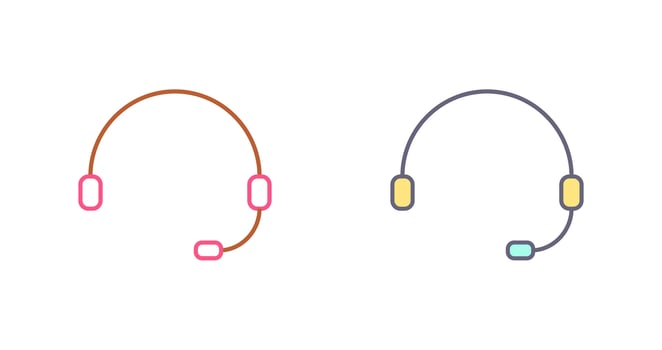 Unique Online Support Icon Design vector