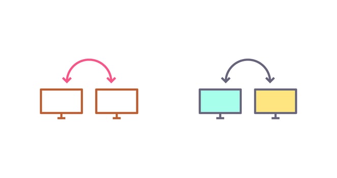 Unique Connected Systems Icon Design vector