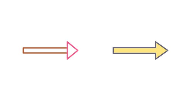 Unique Right Arrow Icon Design vector