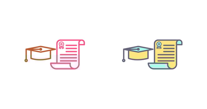 Unique Graduation Icon Design vector