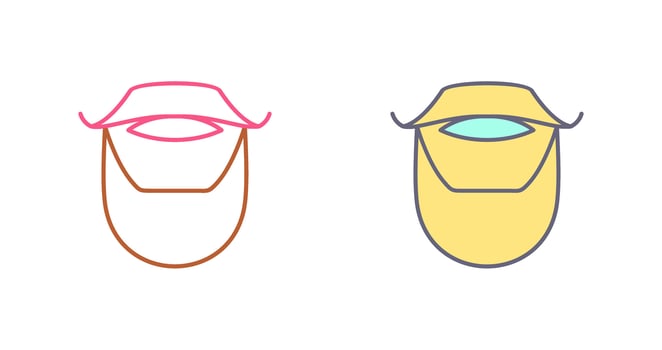 Beard and Moustache Icon Design vector