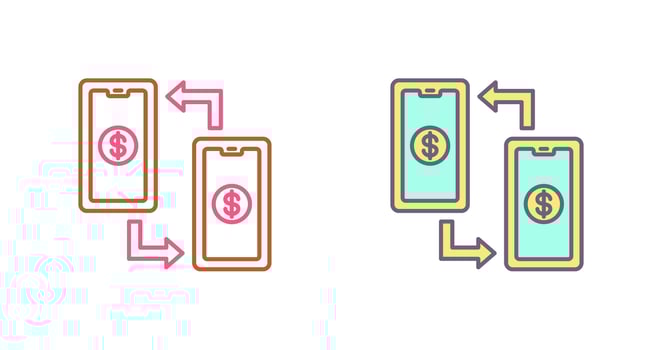 Transaction Icon Design vector