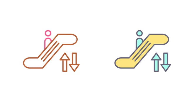 Escalator Icon Design vector