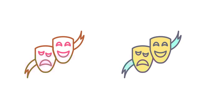 Theater Masks Icon Design vector