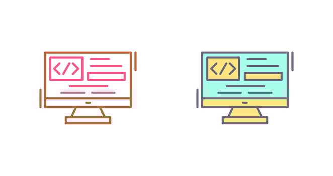 Coding Icon Design vector