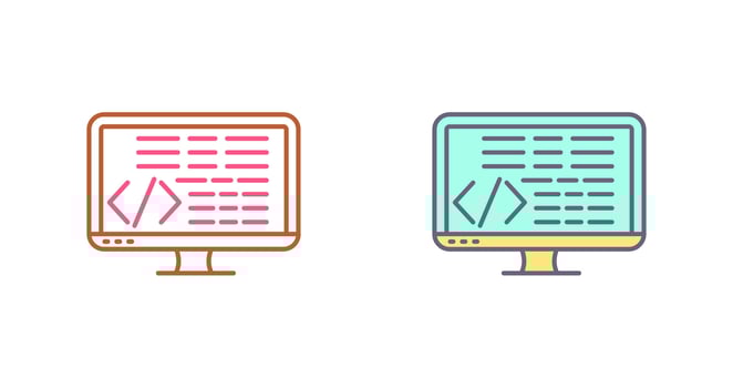 Coding Icon Design vector