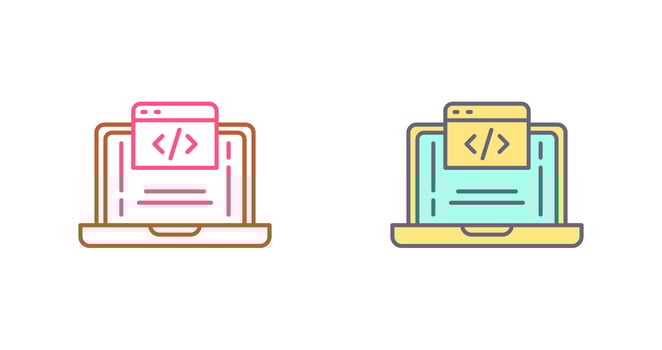 Coding Icon Design vector