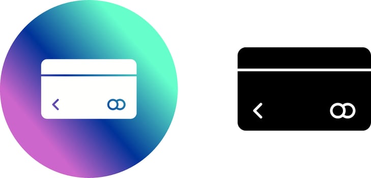 Unique Credit Card Icon Design vector