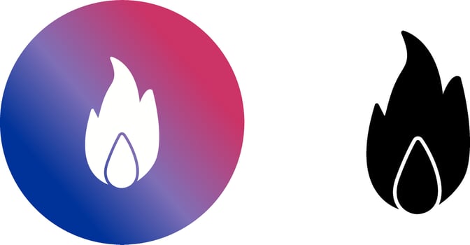 Unique Fire Icon Design vector