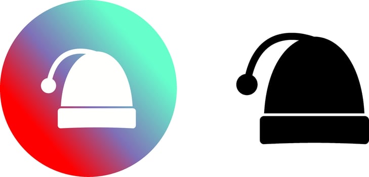 Christmas Cap Icon Design vector