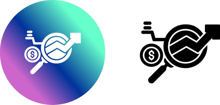 Data Research Icon Design vector