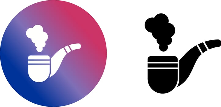 Smoke Pipe Icon Design vector
