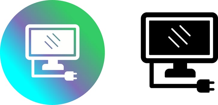 Monitor Icon Design vector