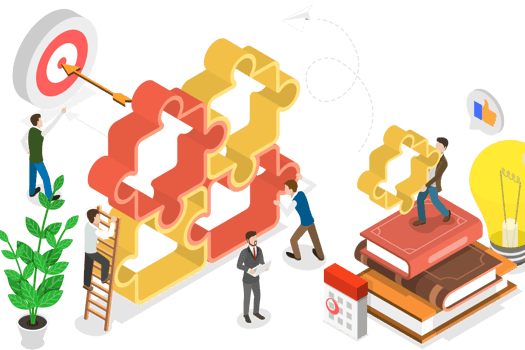 3D Isometric Flat Conceptual Illustration of Employee Engagement png