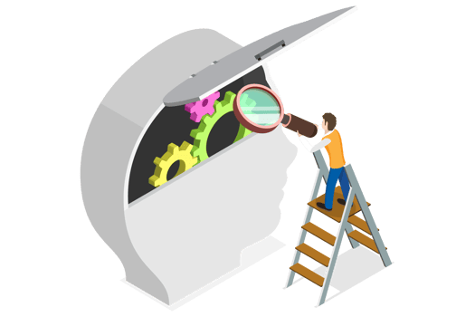 3D Isometric Flat Conceptual Illustration of Open Mind Psychotherapy png