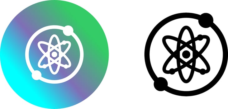Proton Icon Design vector