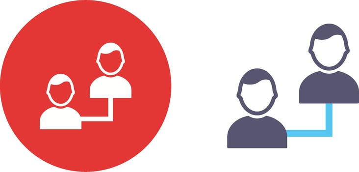 Unique Connected Profiles Icon Design vector