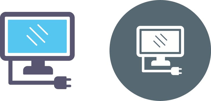 Monitor Icon Design vector