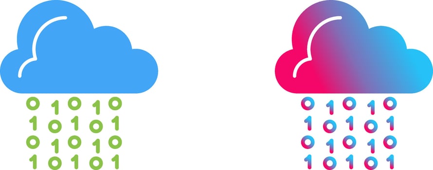 Cloud Coding Icon Design vector