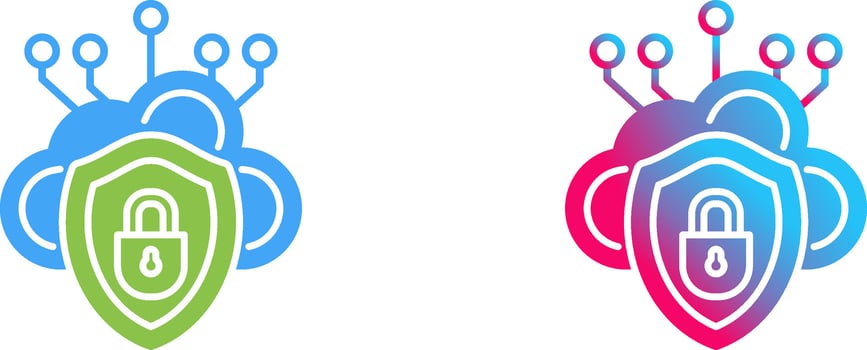 Cloud Security Icon Design vector