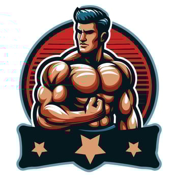 Fitness Bodybuilder design man vector