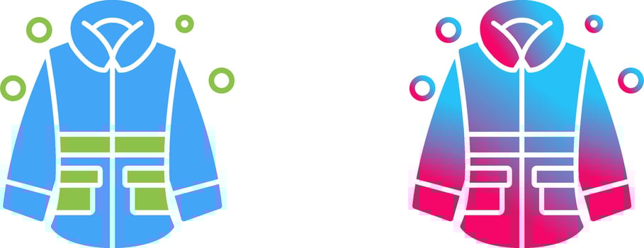 Winter Jacket Icon Design vector