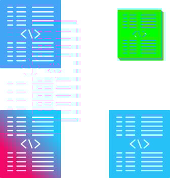 Piece of Code Icon Design vector