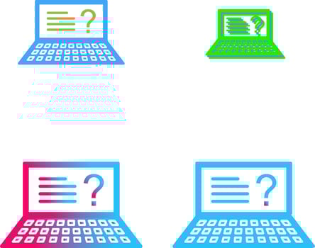 Unique Online Exam Icon Design vector
