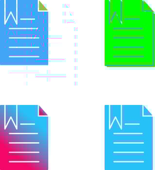 Unique Bookmarked Document Icon Design vector