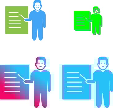 Unique Male Presenter Icon Design vector