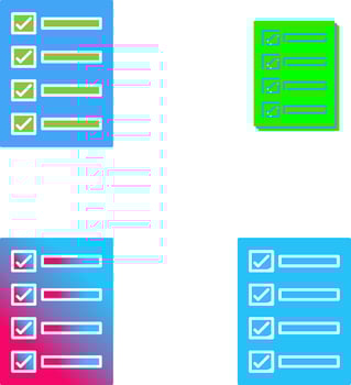 Filling Ballot Paper Icon Design vector