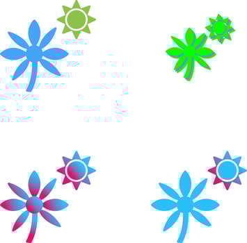 Flower in sunlight Icon Design vector
