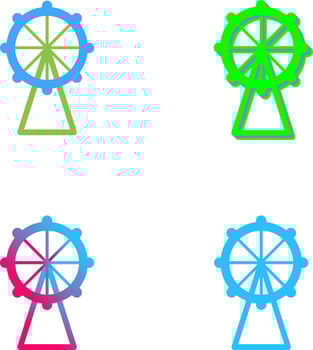 Ferris Wheel Icon Design vector