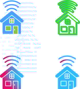 Smart House Icon Design vector