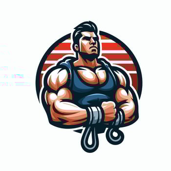 Fitness Bodybuilder design man vector