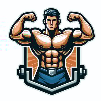 Fitness Bodybuilder design man vector