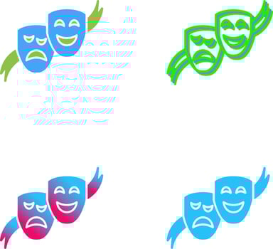 Theater Masks Icon Design vector