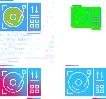 Turntable Icon Design vector