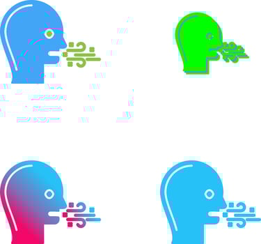 Bad Breath Icon Design vector