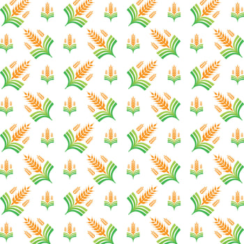 Agriculture farm favorable trendy multicolor repeating pattern illustration background design vector