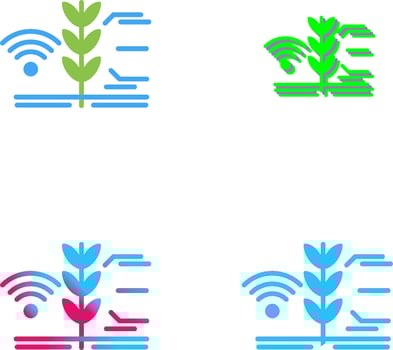 Smart Farm Icon Design vector