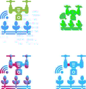 Smart Farm Icon Design vector