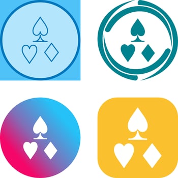 Card Suits Icon Design vector