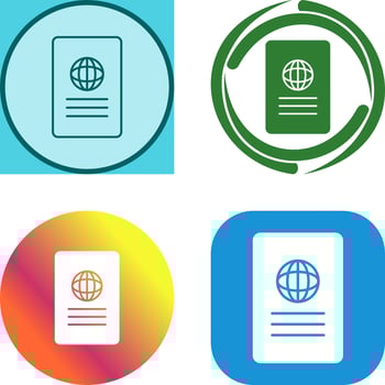 Unique Global Report Icon Design vector