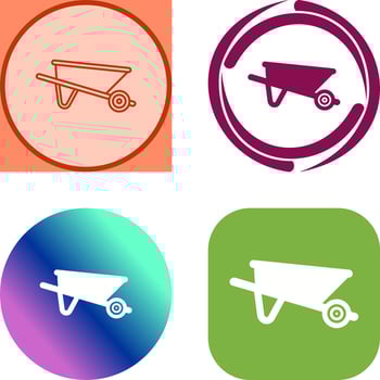 Wheelbarrow Icon Design vector