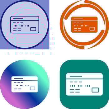 Debit Card Icon Design vector