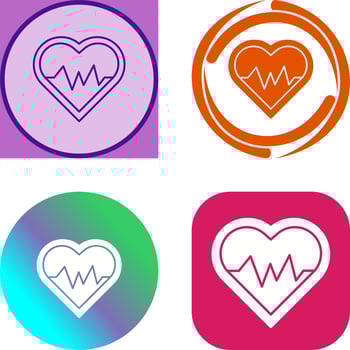 Heart Beat Icon Design vector
